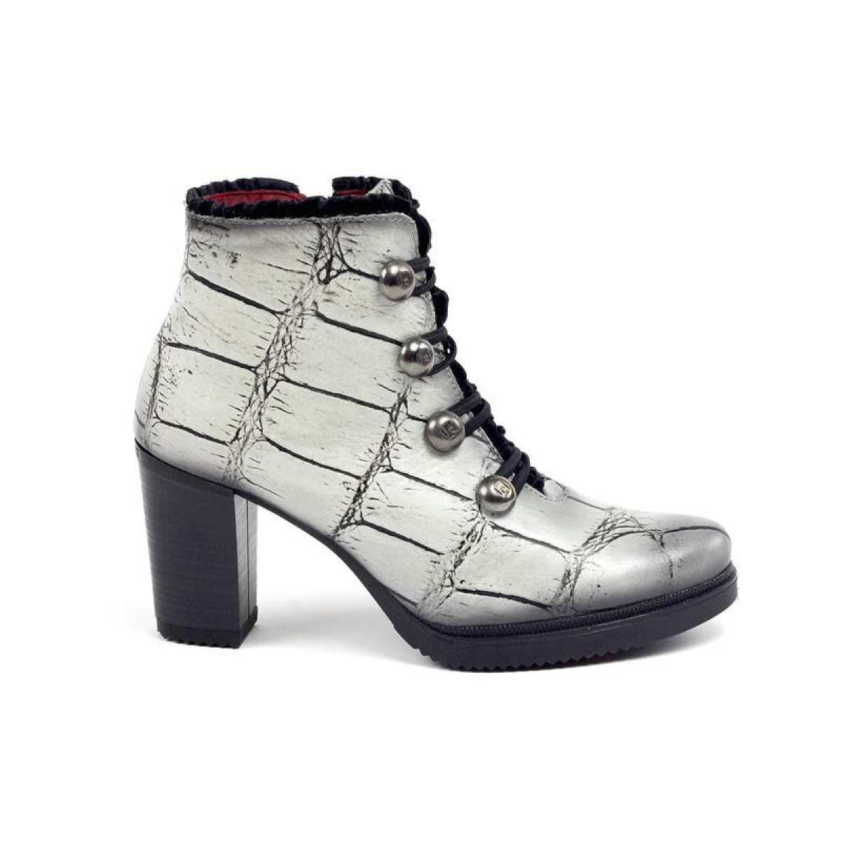 Bottines à talon en cuir patiné - Jose Saenz