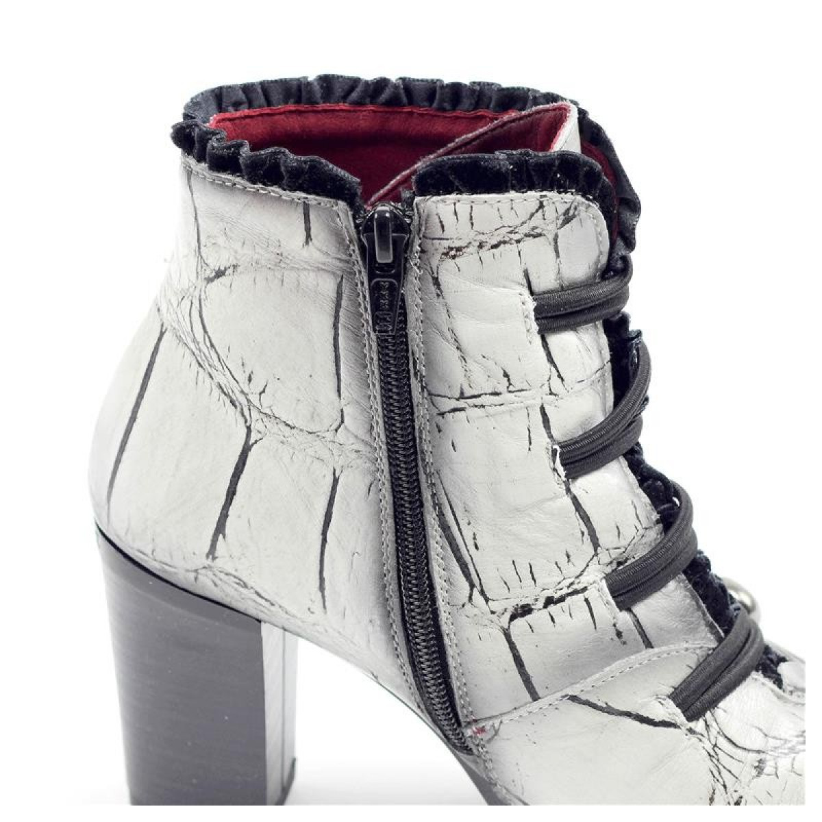 Bottines à talon en cuir patiné - Jose Saenz