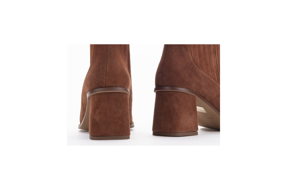 Chelsea boots à talon en daim - Marron - Lince