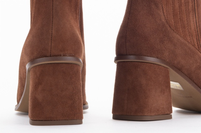 Chelsea boots à talon en daim - Marron - Lince