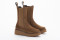 Bottines chelsea plateforme en daim - Camel - Lince