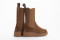 Bottines chelsea plateforme en daim - Camel - Lince