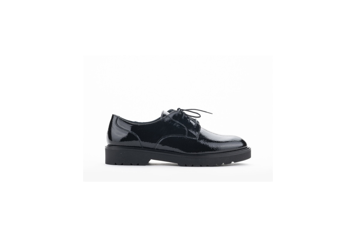 Derbies femme vernis - Noir - Lince