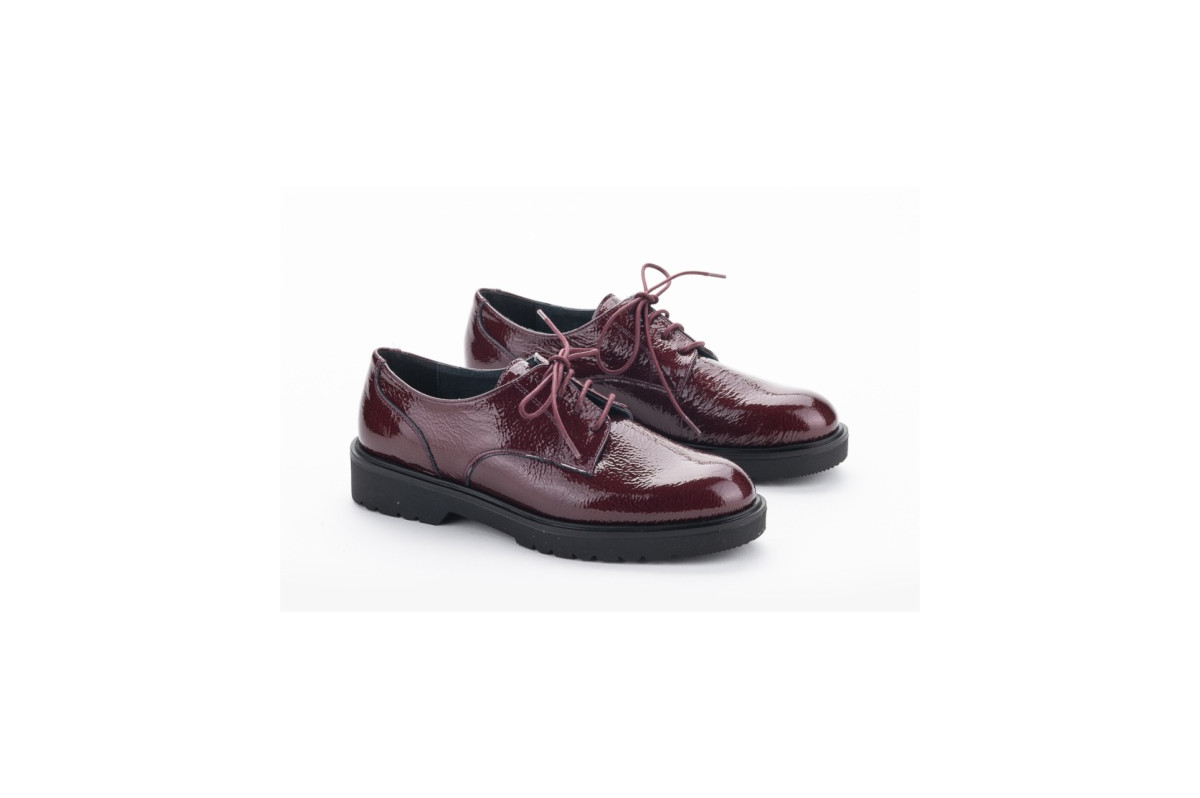 Derbies femme vernis - Bordeaux - Lince