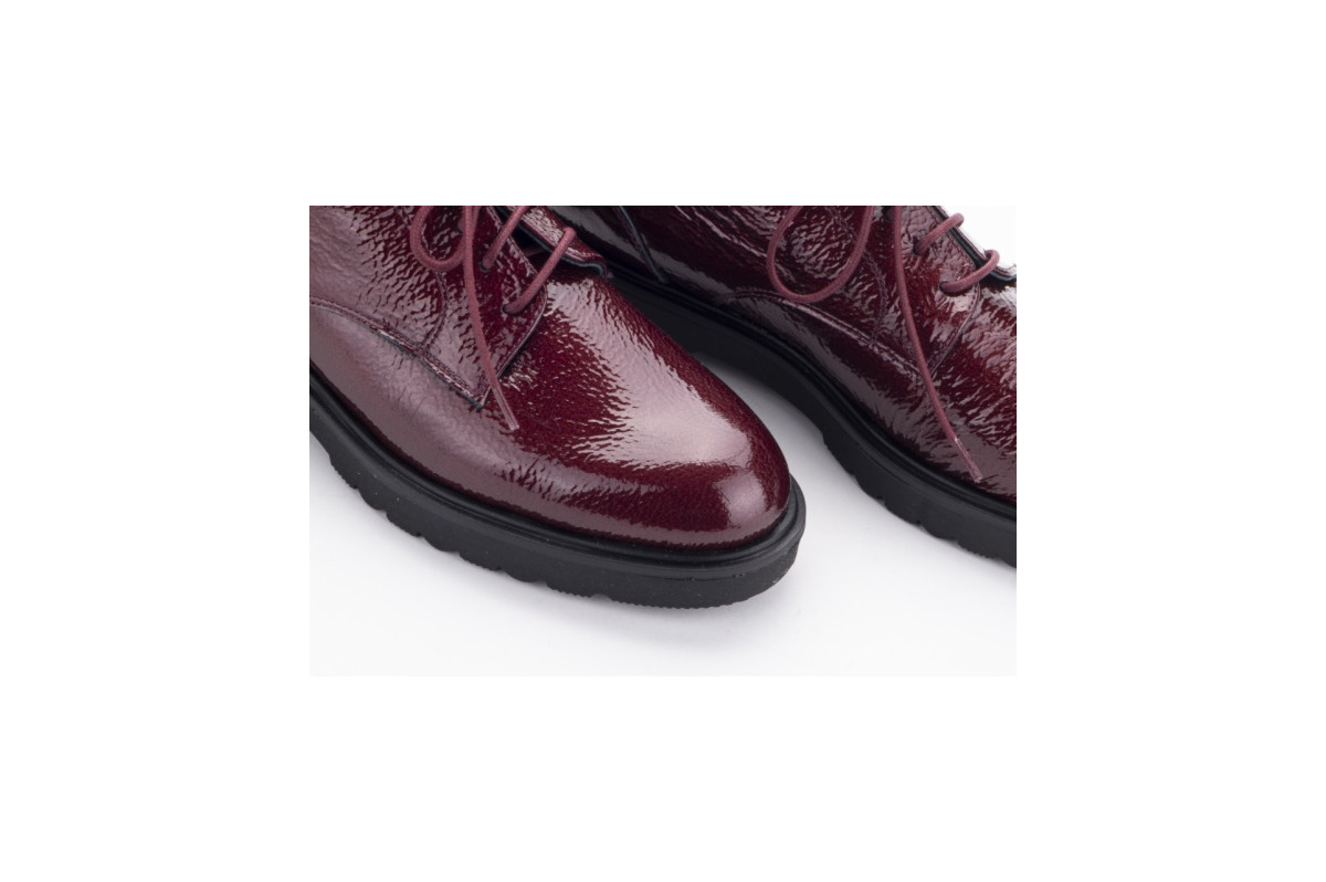 Derbies femme vernis - Bordeaux - Lince