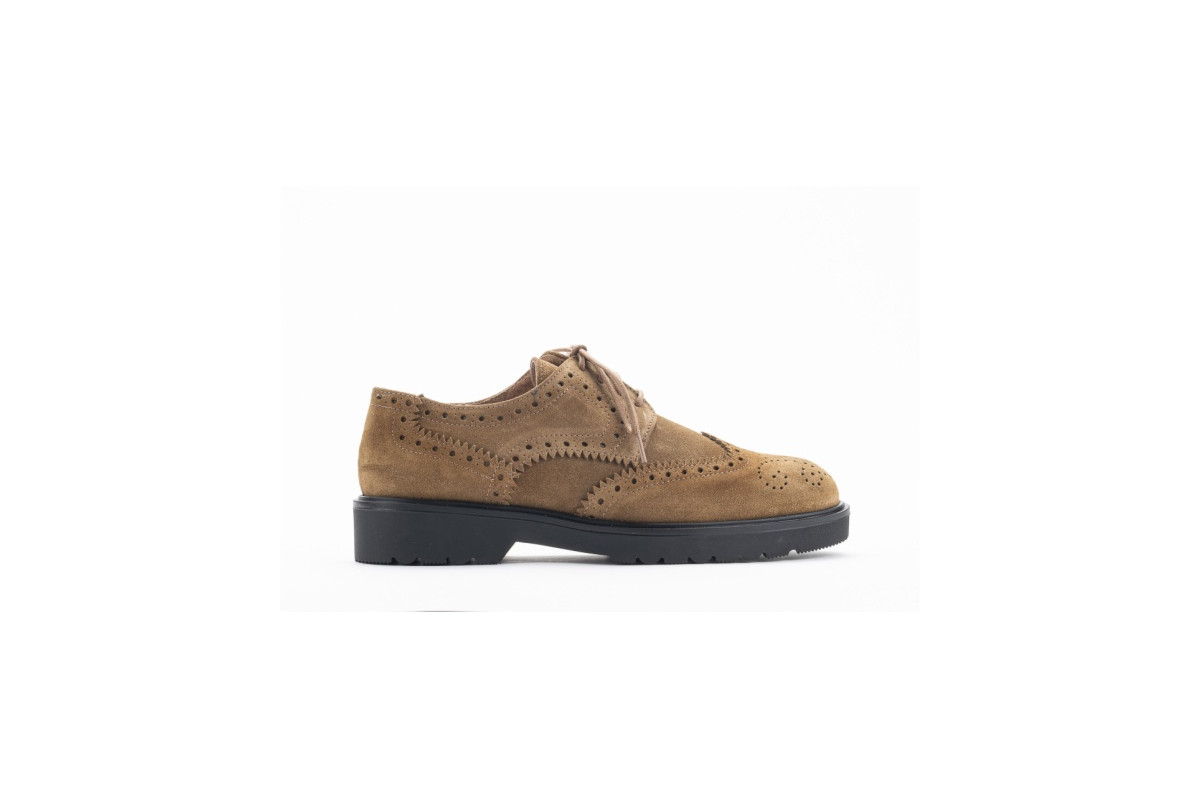 Derbies femme daim - Marron - Lince