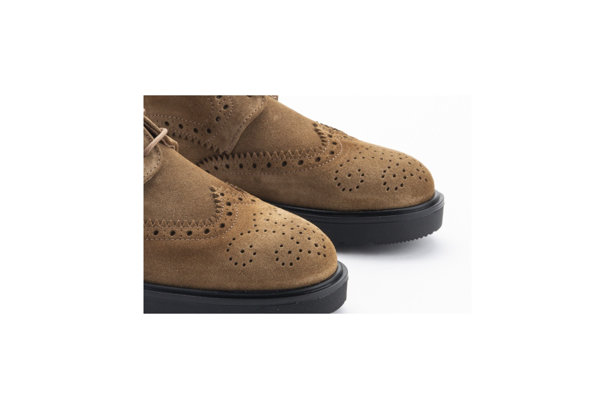 Derbies femme daim - Marron - Lince