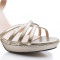 Sandales à talon en cuir - Beige - Xseni Greye