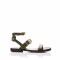 Sandales en cuir style spartiates - Kaki - Xseni Greye