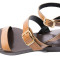 Sandales en cuir style spartiates - Marron - Xseni Greye