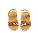 Sandales en cuir imprimé animal enfant - Castell Menorca