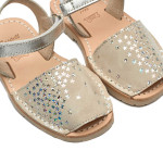 Minorquines en cuir avec étoiles enfant - Castell Menorca