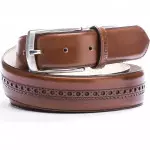 Ceinture en cuir poinçonnée - michel