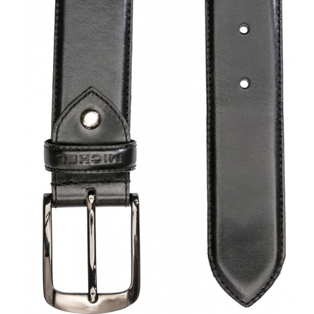 Ceinture en cuir lisse - Noir - michel