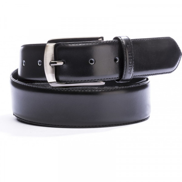 Ceinture en cuir lisse - Noir - michel