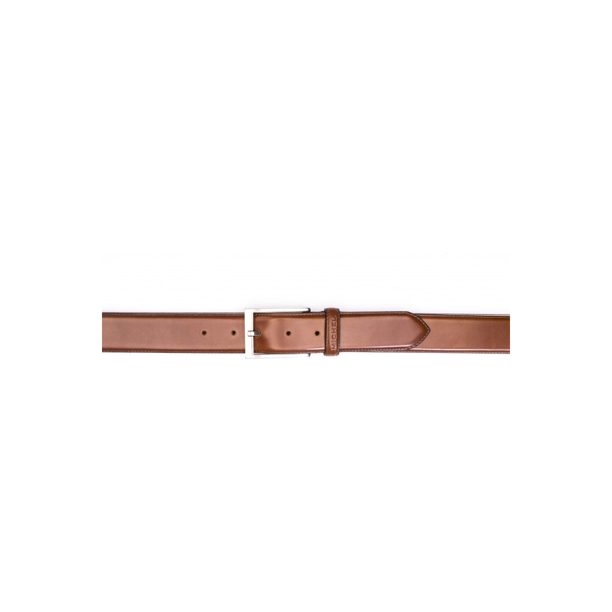 Ceinture en cuir lisse - Marron - michel