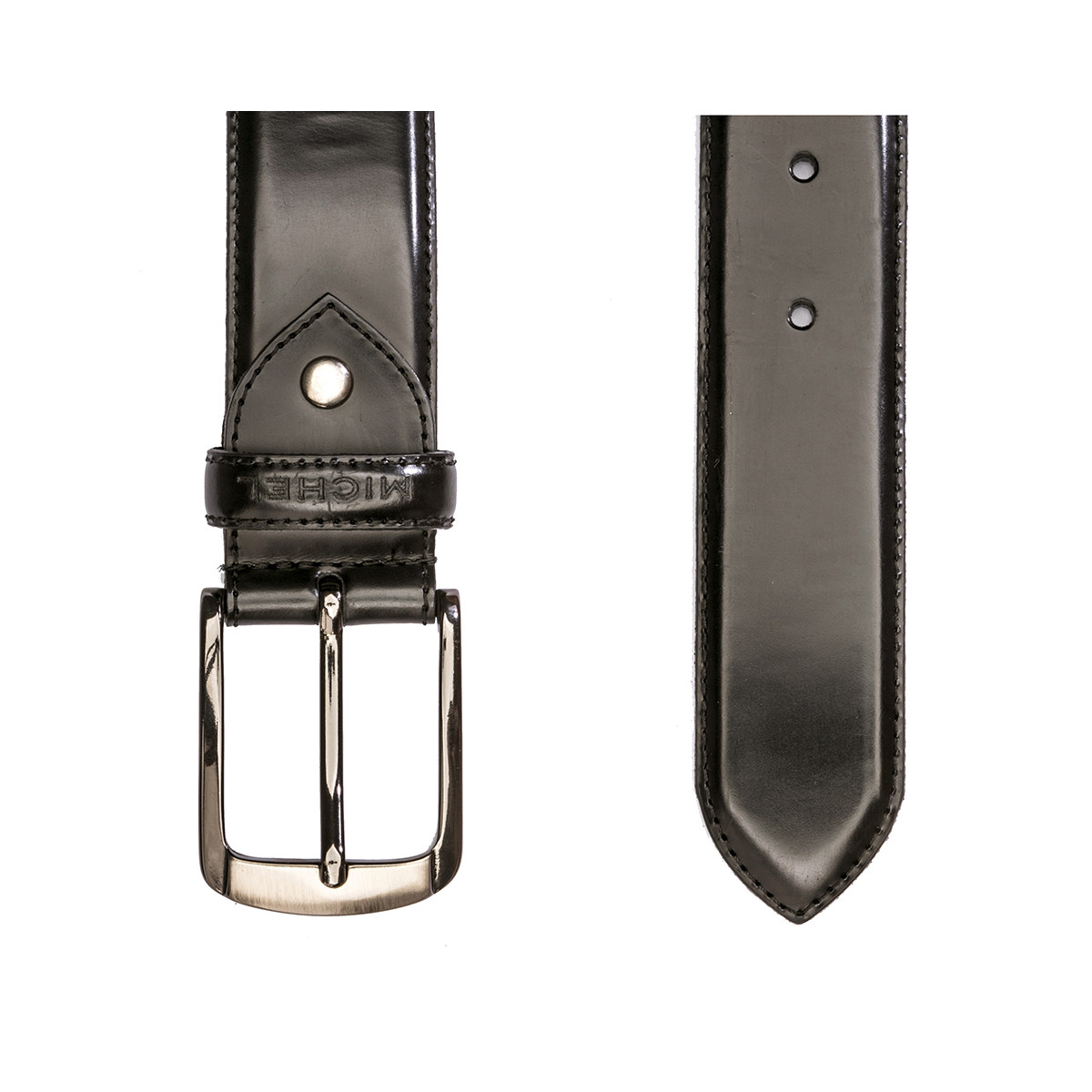 Ceinture en cuir lisse - Marron - michel