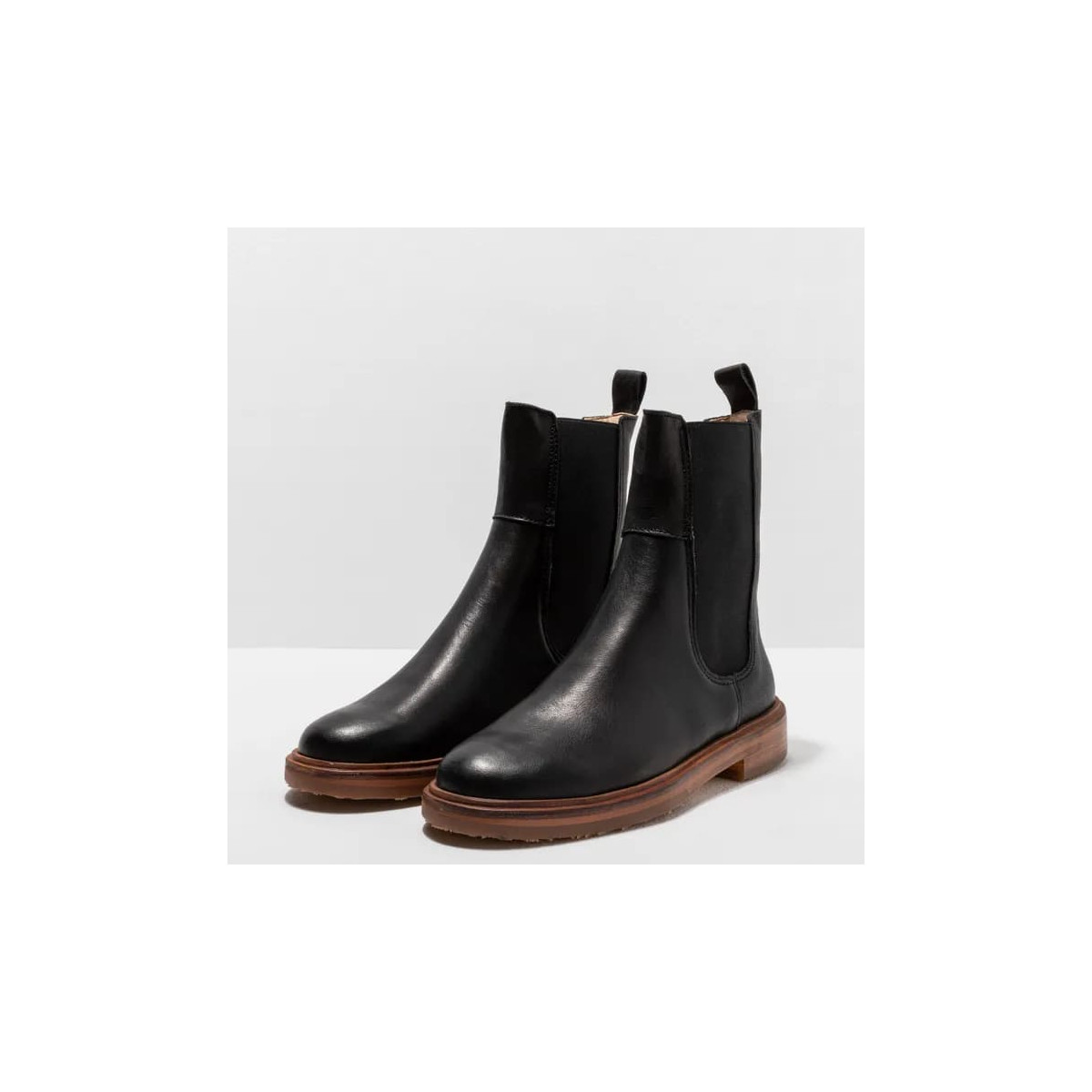 Bottines chelsea en cuir lisse - Noir - Neosens