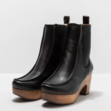 Bottines chelsea à talon et plateforme - Noir - Neosens