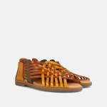 Sandales plates croisées en cuir - Marila