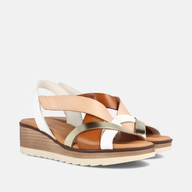 Sandales compensées à velcro - Marila