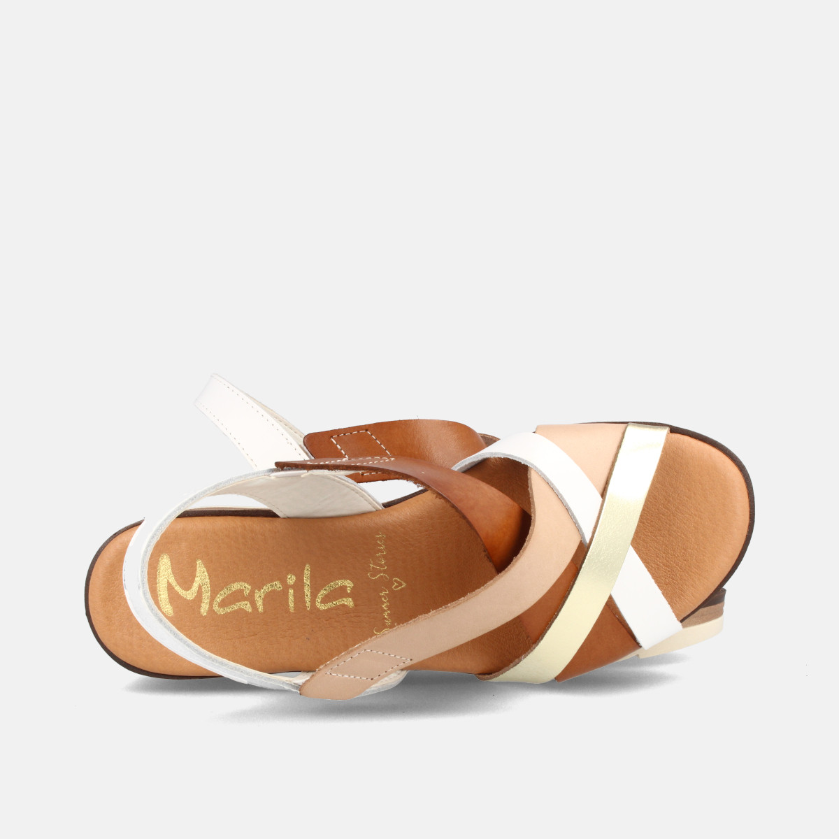 Sandales compensées à velcro - Marila