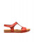 Sandales plates en cuir - Rouge - art