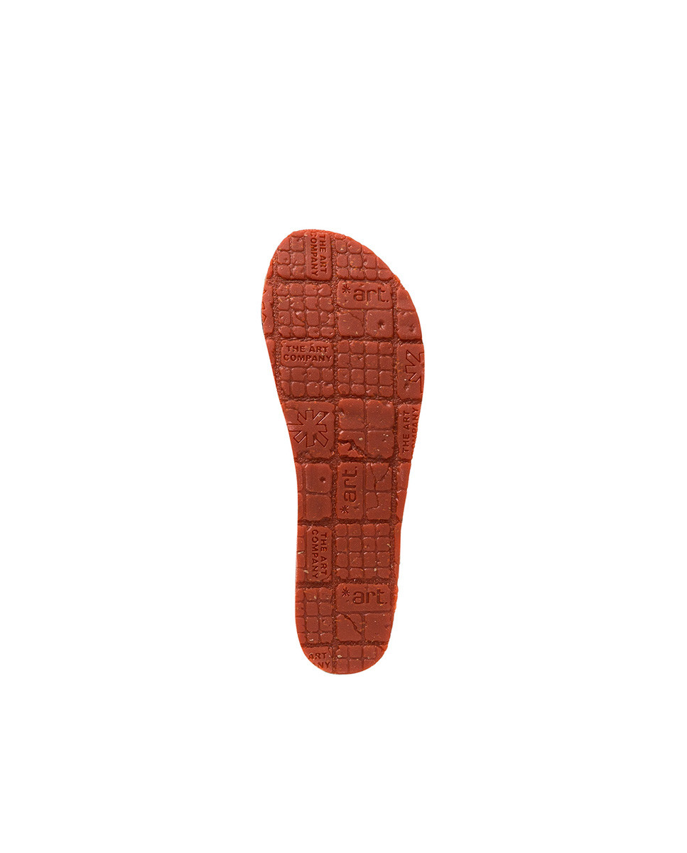 Sandales plates en cuir - Rouge - art