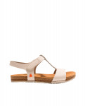 Sandales plates en cuir - art