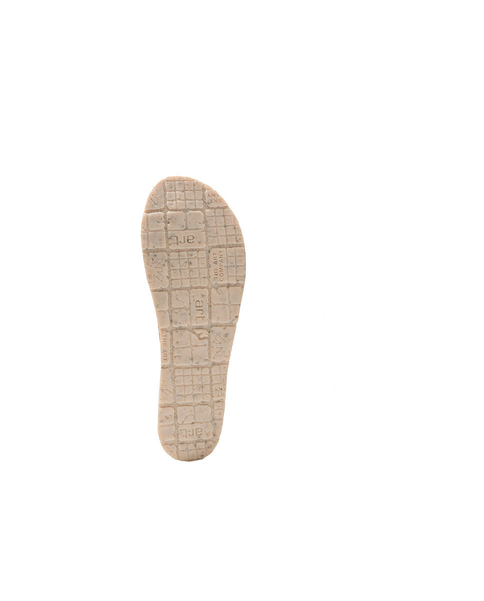 Sandales plates en cuir - Beige - art