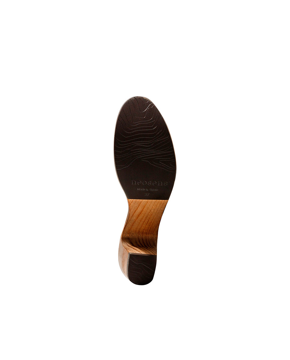 Sandales à talon plateformes en bois - Noir - Neosens