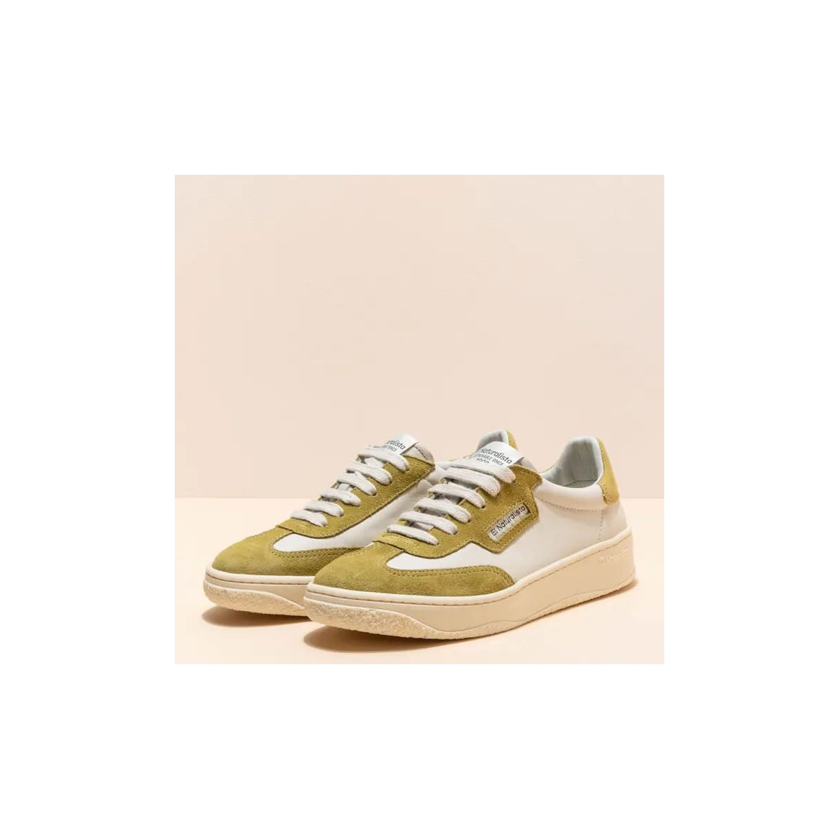 Sneakers cuir et daim - Beige - El naturalista