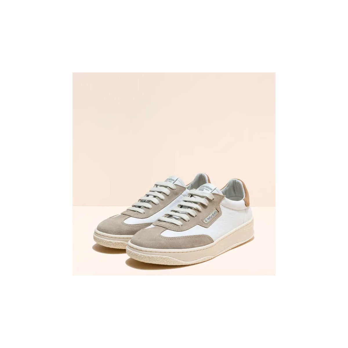 Sneakers cuir et daim - Blanc - El naturalista