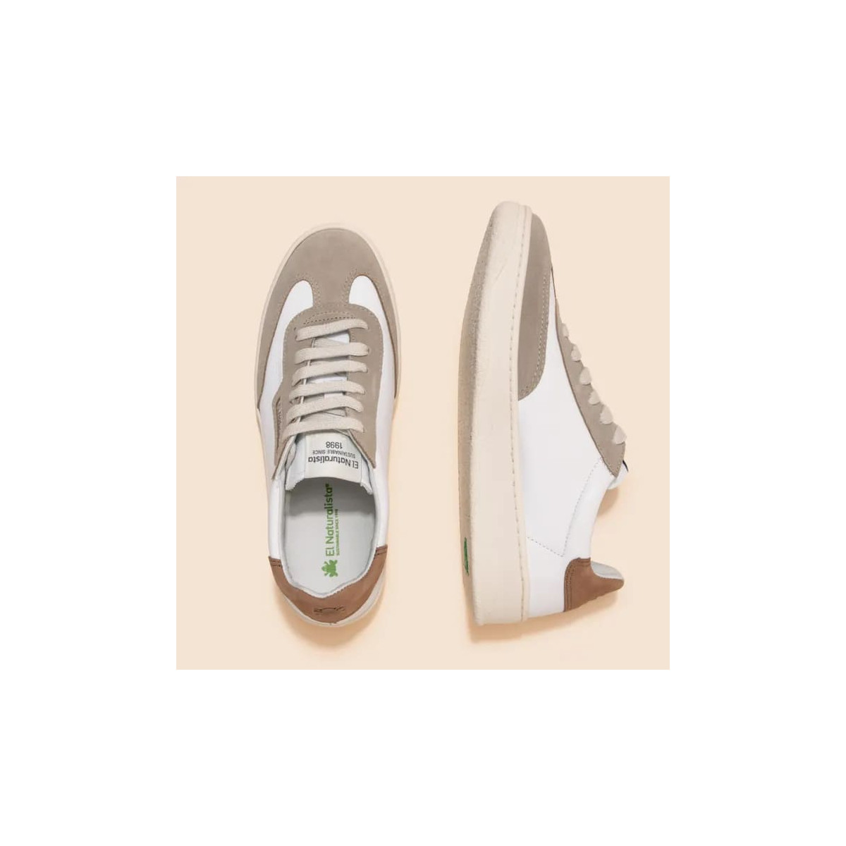 Sneakers cuir et daim - Blanc - El naturalista