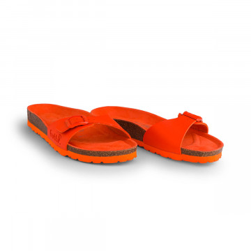 Mules plates couleur fluo - Orange - Futti