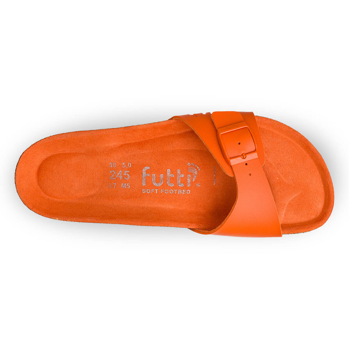 Mules plates couleur fluo - Orange - Futti