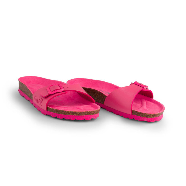 Mules plates couleur fluo - Rose - Futti