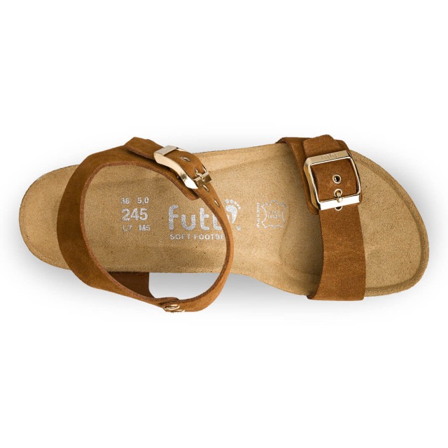 Sandales confortables compensées fantaisie - Marron - Futti