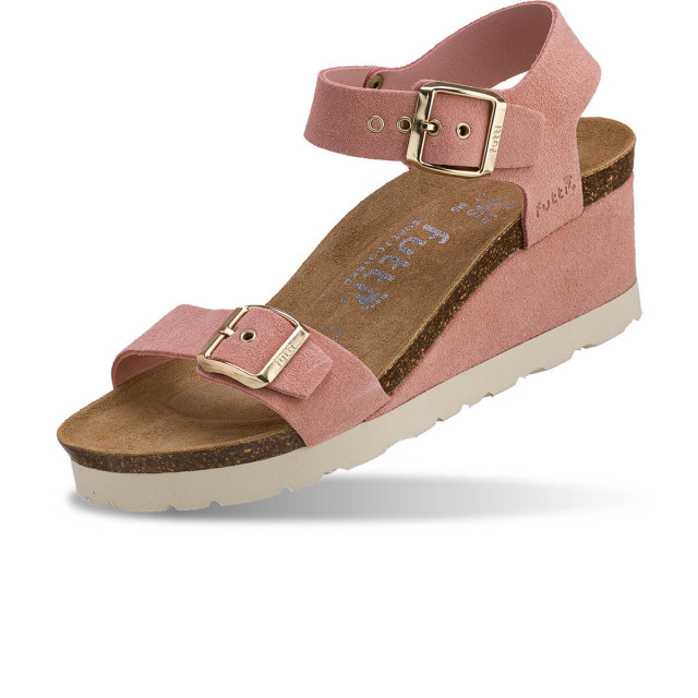 Sandales confortables compensées fantaisie - Rose - Futti