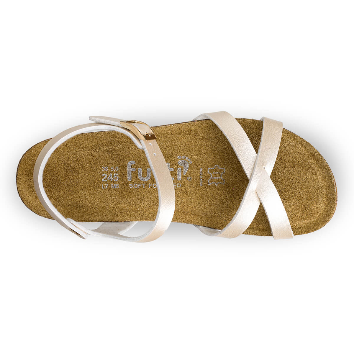 Sandales confortables compensées ergonomiques - Beige - Futti