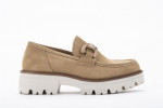 Mocassins plateforme en daim à boucle - Lince