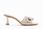 Mules à talon entonnoir et bride à maillons - Lince