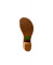 Sandales confortables à talon bois à doublure en tissu recyclé - Rouge - El naturalista