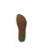 Sandales confortables plates à velcro en cuir et semelles recyclées - Noir - El naturalista