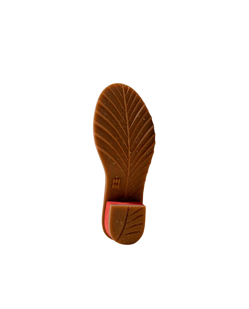 Sandales confortables à talon à semelle recyclée - Rouge - El naturalista