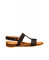 Sandales confortables plates en cuir semelle ergonomique - Noir - El naturalista