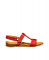 Sandales confortables plates en cuir semelle ergonomique - Rouge - El naturalista