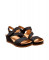 Sandales confortables compensées en cuir suédé - Noir - El naturalista