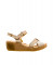 Sandales confortables compensées en cuir torsadé - Gris - El naturalista