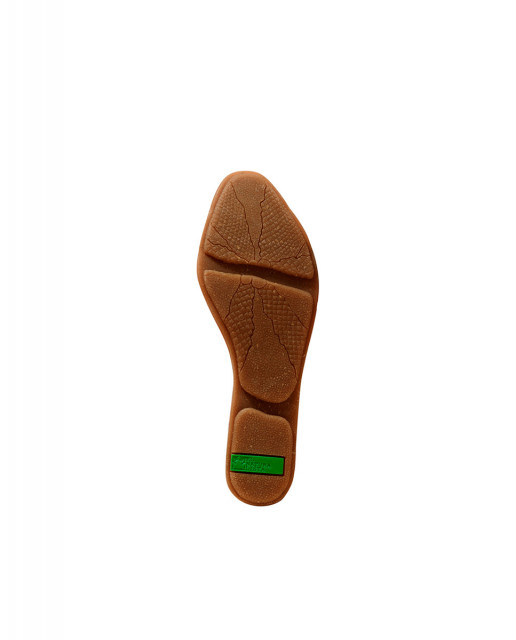 Sandales confortables plates type babies ouvertes - Vert - El naturalista